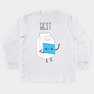 Best Friends Cookie & Milk BFF Matching Kids Long Sleeve T-Shirt